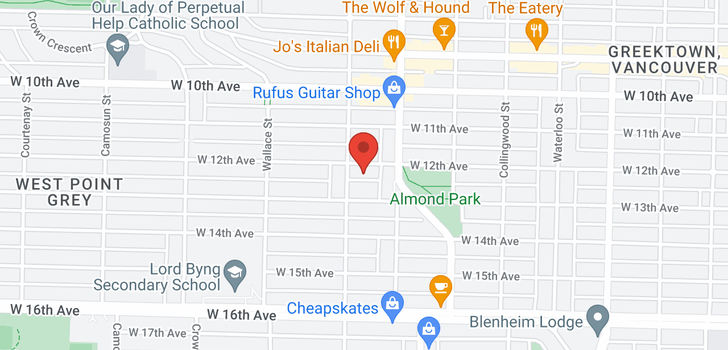 map of 3768 W 12TH AVENUE